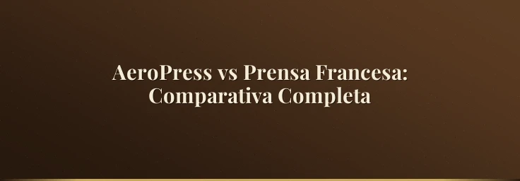 AeroPress vs Prensa Francesa: Comparativa Completa