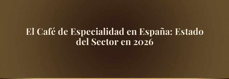 El Café de Especialidad en España: Estado del Sector en 2026