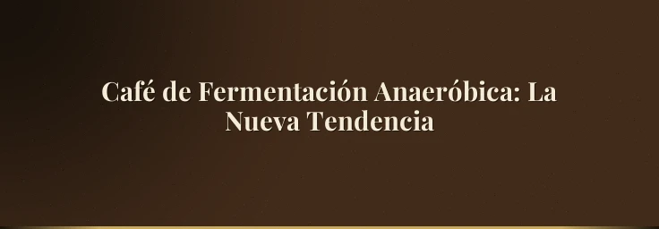 Café de Fermentación Anaeróbica: La Nueva Tendencia