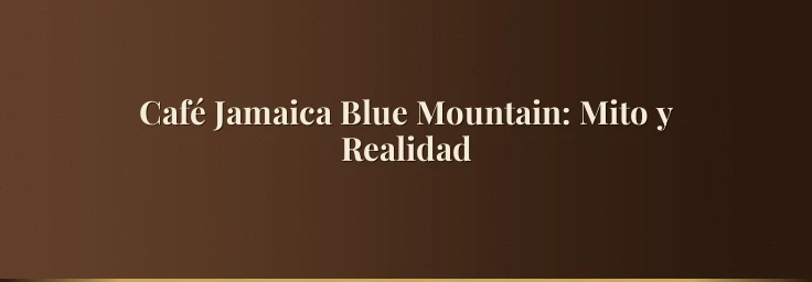 Café Jamaica Blue Mountain: Mito y Realidad