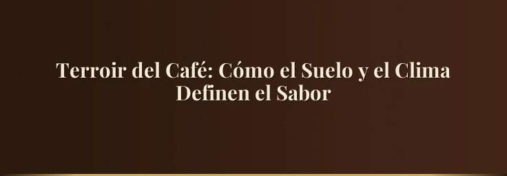 Terroir del Café: Cómo el Suelo y el Clima Definen el Sabor