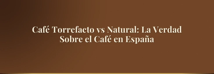 Café Torrefacto vs Natural: La Verdad Sobre el Café en España