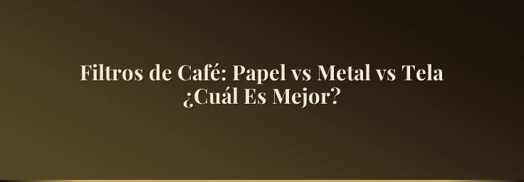 Filtros de Café: Papel vs Metal vs Tela ¿Cuál Es Mejor?