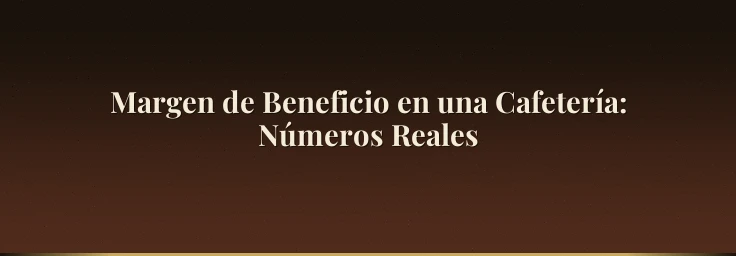 Margen de Beneficio en una Cafetería: Números Reales