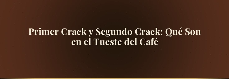 Primer Crack y Segundo Crack: Qué Son en el Tueste del Café