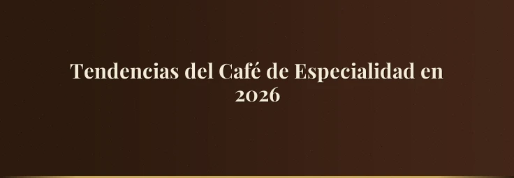 Tendencias del Café de Especialidad en 2026
