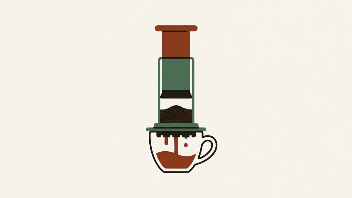 Ilustración: AeroPress vs Prensa Francesa: Diferencias de Sabor, Cuerpo y Uso