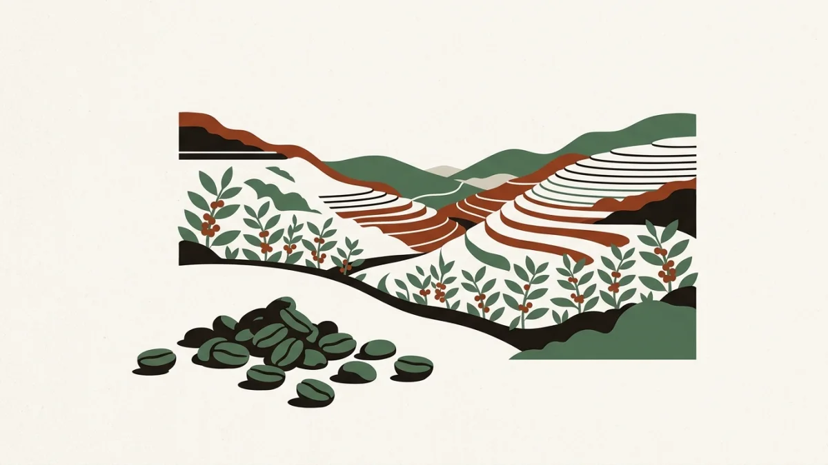 Ilustración: Café de Indonesia: Sumatra, Java y Sulawesi