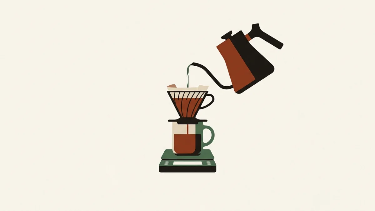 Ilustración: Calculadora de Ratio Cafe-Agua: Proporciones Exactas para Cada Metodo de Preparacion