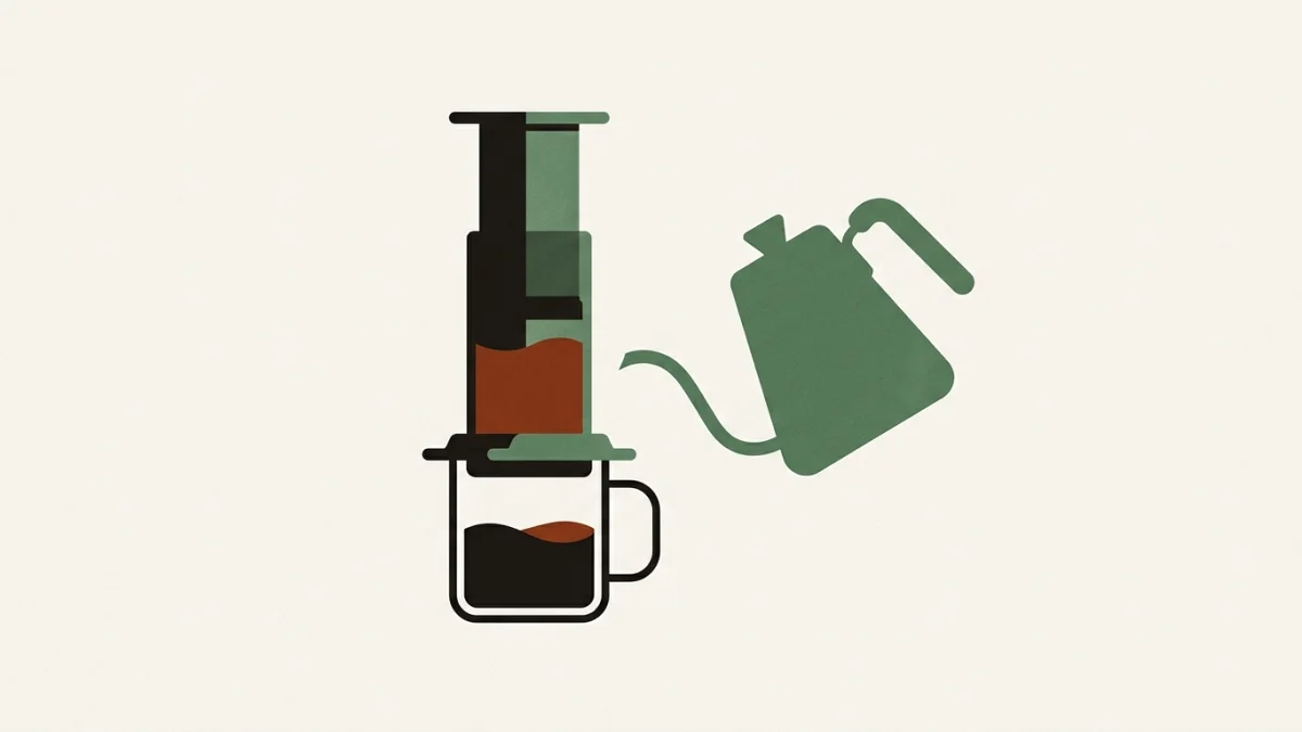 Ilustración: Cómo Preparar Café con AeroPress Invertido: Técnica y Receta
