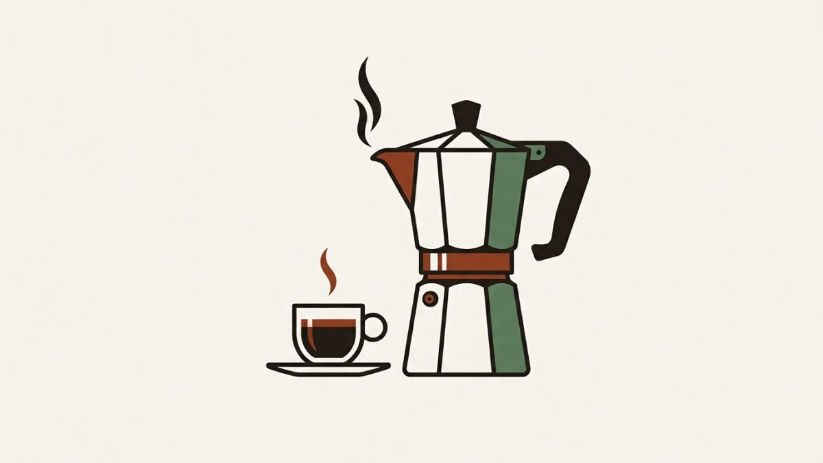 Ilustración: Cómo Preparar Café con Cafetera Moka Italiana
