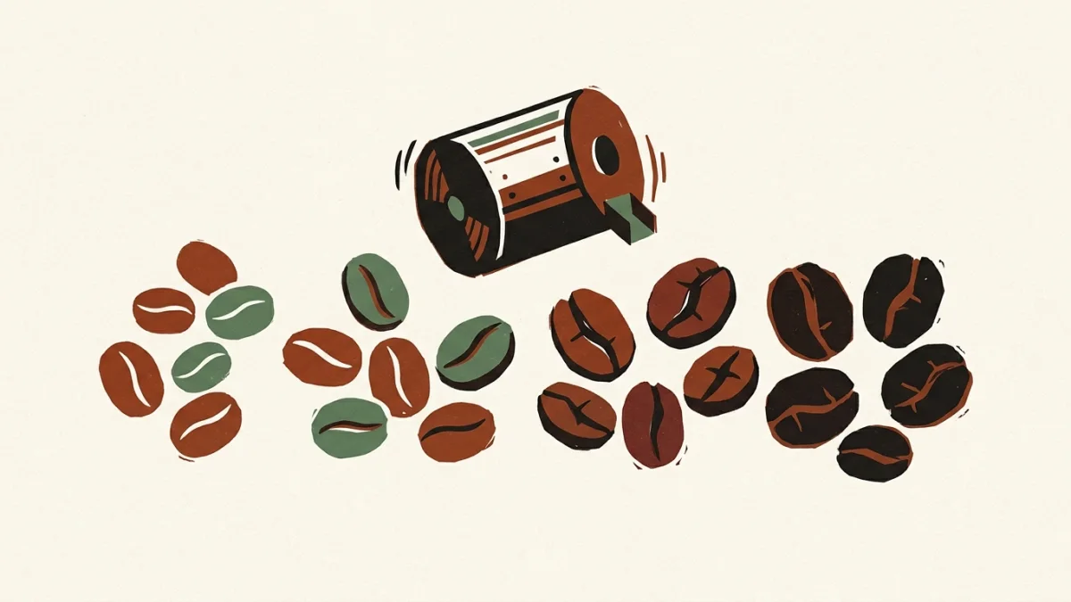 Ilustración: Primer Crack y Segundo Crack en el Tueste del Café: Qué Significan