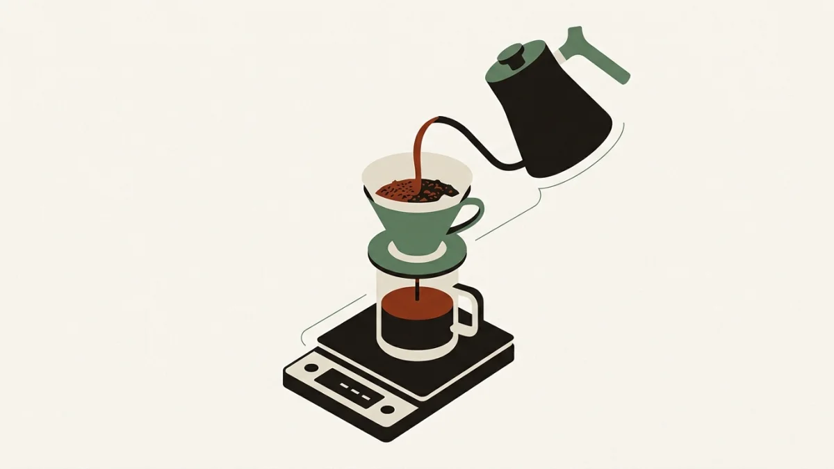 Ilustración: Ratio Agua y Café: La Proporción Perfecta para Cada Método