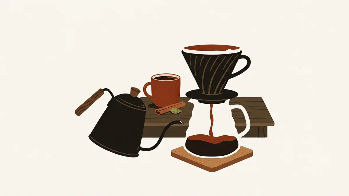 Ilustración: Café Especiado de Navidad: Receta con Canela y Cardamomo